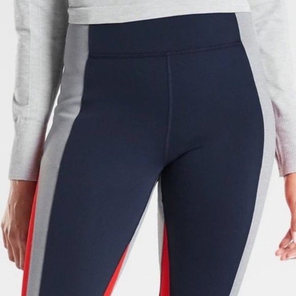 Athleta Crest Colorblock Tights size XXS - Picture 4 of 4